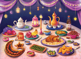 Familiar Feast 500 Piece Jigsaw Puzzle | Laila Luxury Puzzles - Jigsaw Puzzles - The Puzzle Center