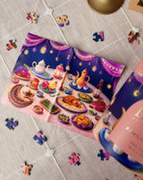Familiar Feast 500 Piece Jigsaw Puzzle | Laila Luxury Puzzles - Jigsaw Puzzles - The Puzzle Center