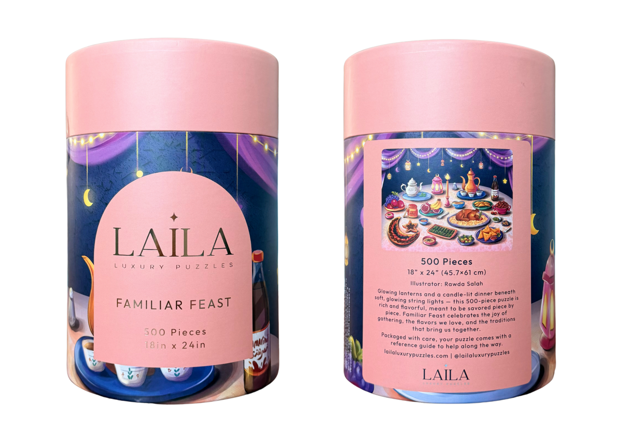 Familiar Feast 500 Piece Jigsaw Puzzle | Laila Luxury Puzzles - Jigsaw Puzzles - The Puzzle Center