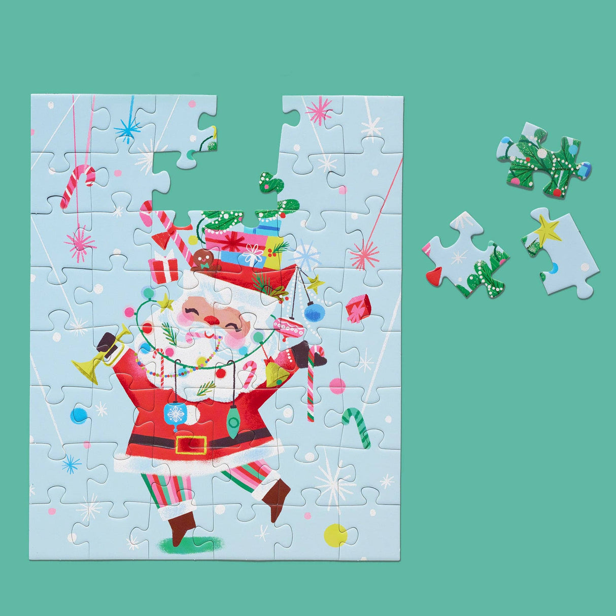Fancy Pants Santa 48 Piece Jigsaw Puzzle | WerkShoppe - Jigsaw Puzzle - The Puzzle Center