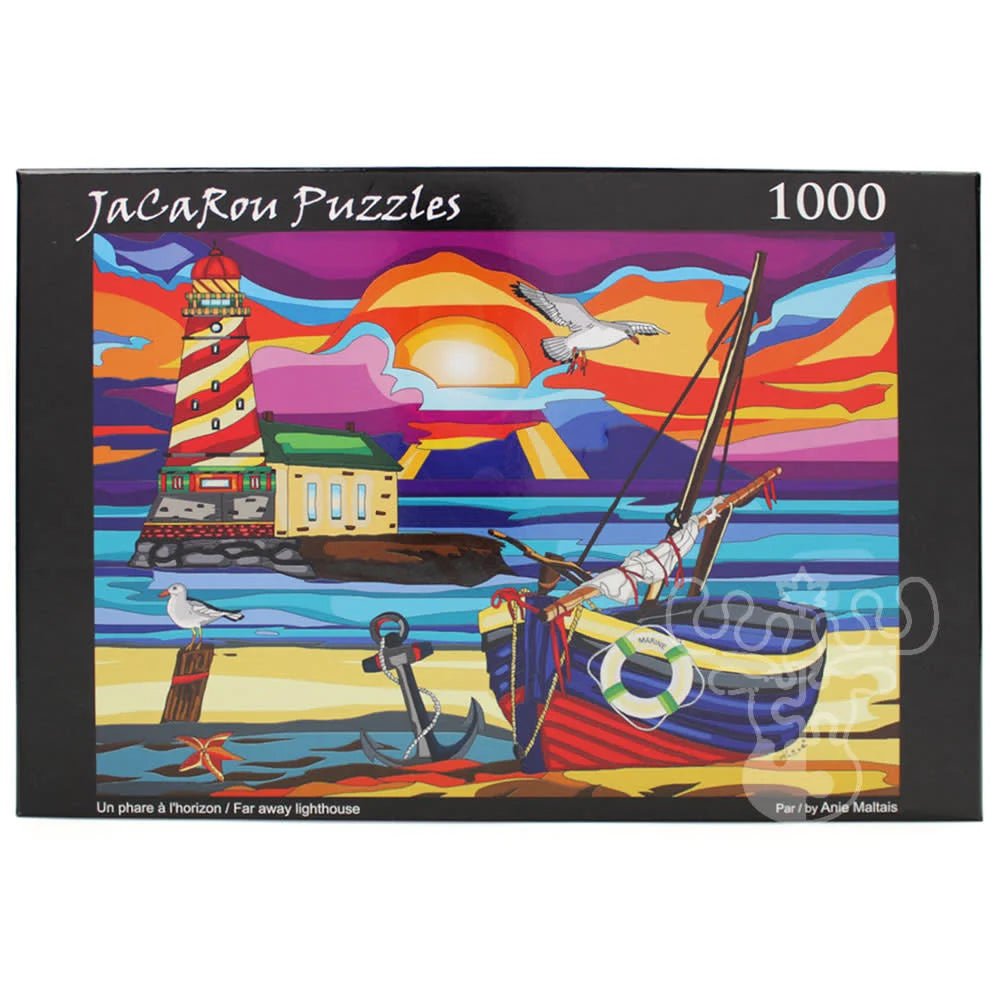 Far Away Lighthouse 1000 Piece Jigsaw Puzzle | JaCaRou Puzzles - JaCaRou Puzzles Inc. - Jigsaw Puzzles - The Puzzle Center