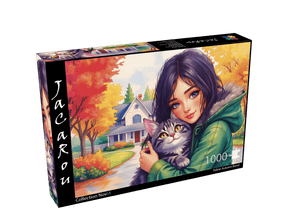 Feline Autumn Bond 1000 Piece Jigsaw Puzzle | JaCaRou Puzzles - Jigsaw Puzzles - The Puzzle Center
