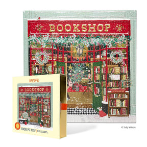 Festive Bookshop 1000 Piece Jigsaw Puzzle | WerkShoppe - Jigsaw Puzzle - The Puzzle Center