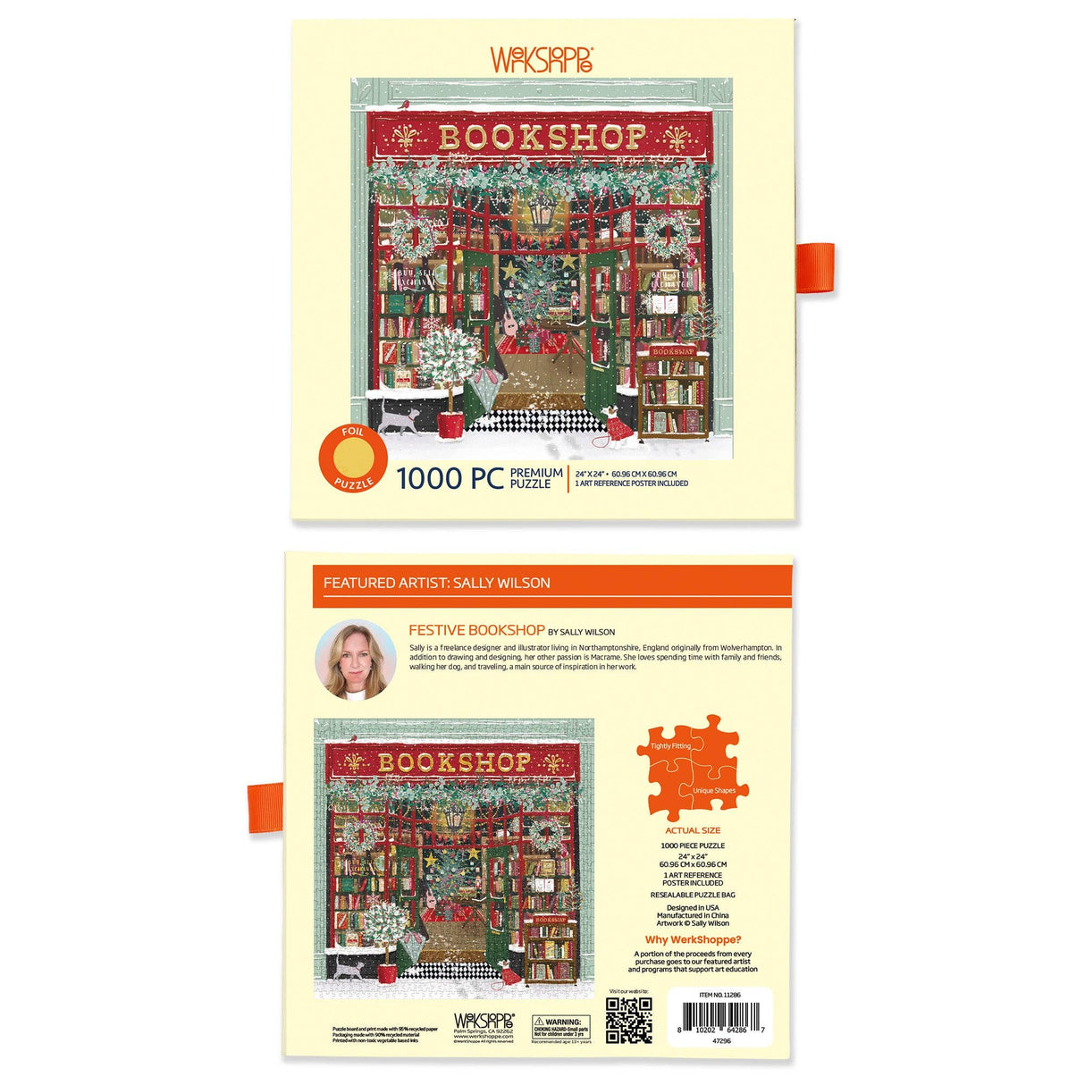 Festive Bookshop 1000 Piece Jigsaw Puzzle | WerkShoppe - Jigsaw Puzzle - The Puzzle Center
