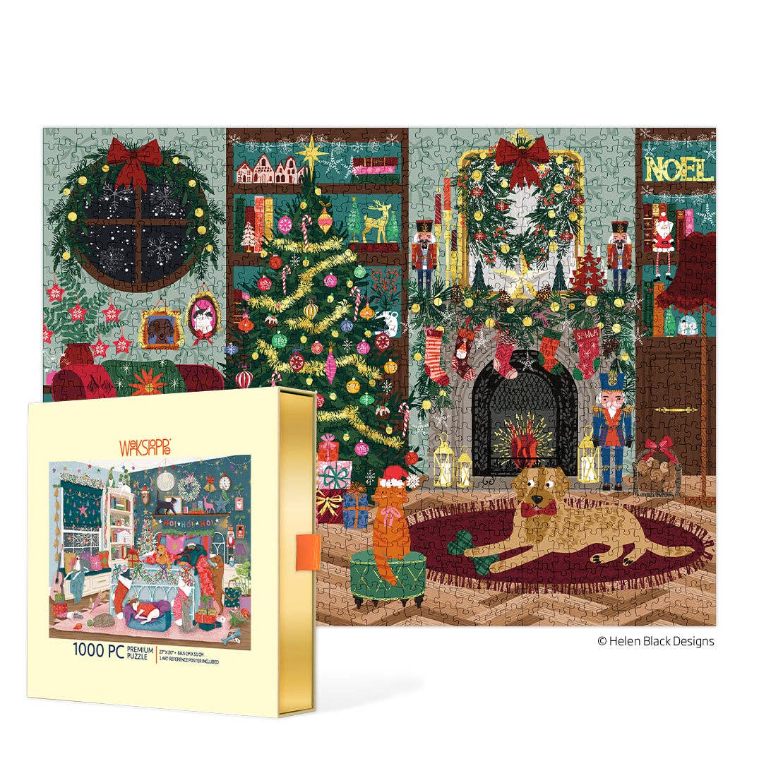 Festive Family Room 1000 Piece Jigsaw Puzzle | WerkShoppe - Jigsaw Puzzle - The Puzzle Center