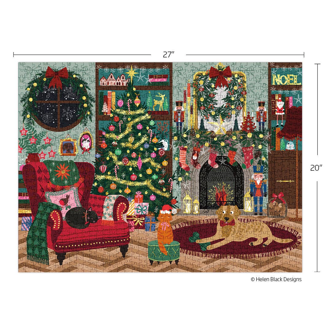 Festive Family Room 1000 Piece Jigsaw Puzzle | WerkShoppe - Jigsaw Puzzle - The Puzzle Center