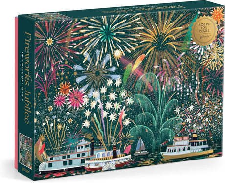 Fireworks Jubilee 1000 Piece Foil Jigsaw Puzzle | Galison - Jigsaw Puzzles - The Puzzle Center