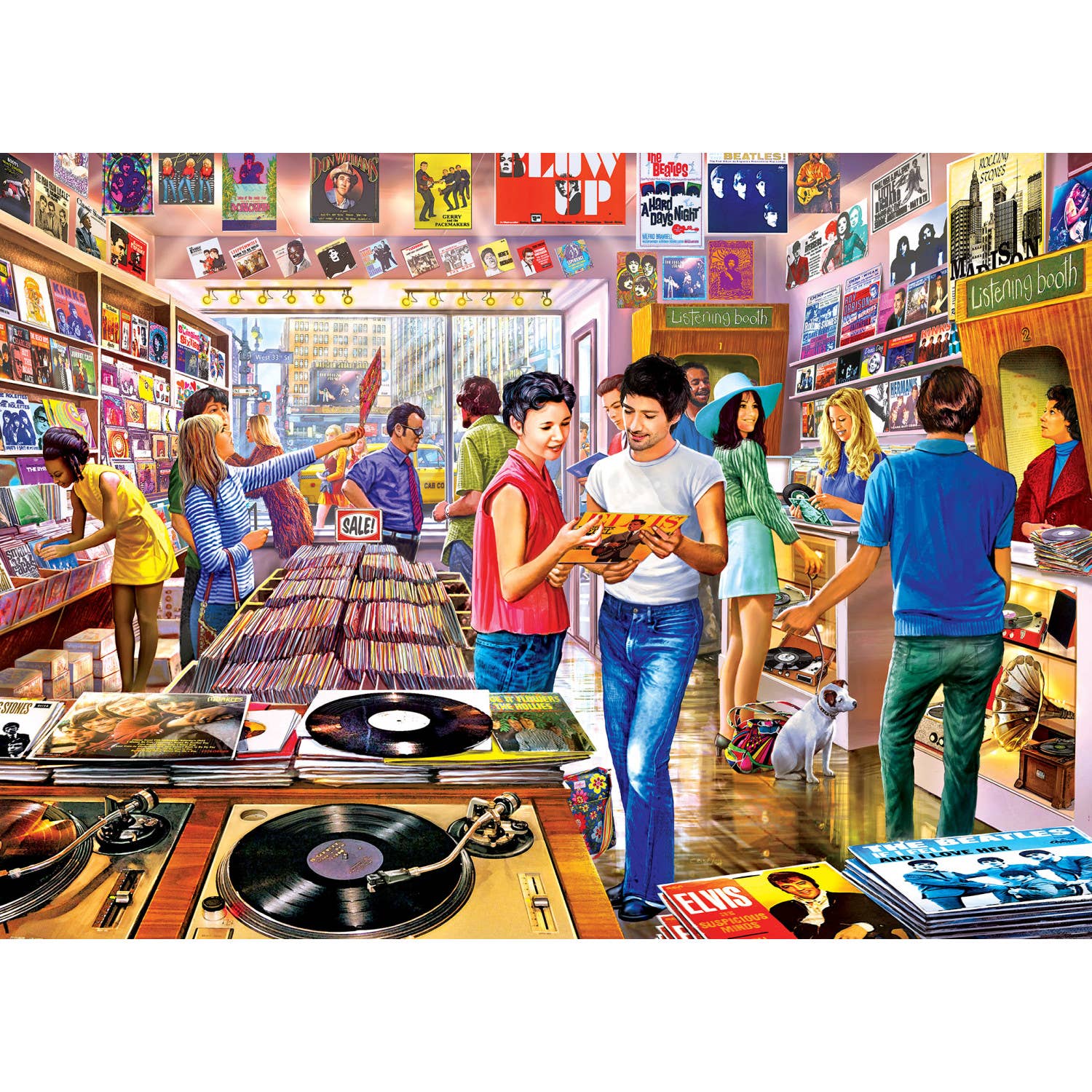 Vintage Vinyl Record Store Puzzle – 1000pc – The Puzzle Center