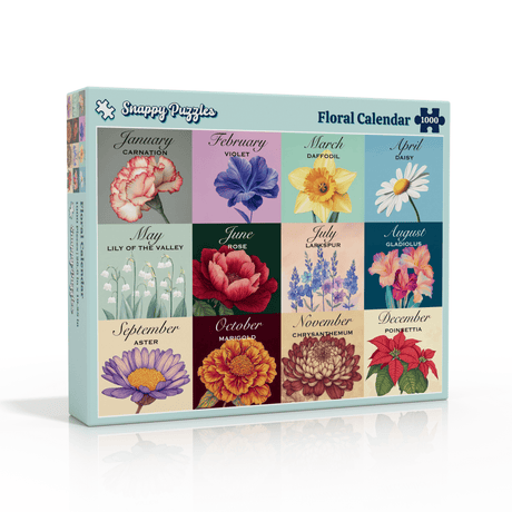 Floral Calendar 1000 Piece Jigsaw Puzzle | Snappy Puzzles - Jigsaw Puzzles - The Puzzle Center