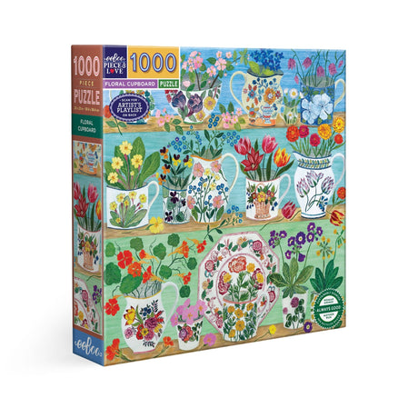 Floral Cupboard 1000 Piece Jigsaw Puzzle | eeBoo - Jigsaw Puzzles - The Puzzle Center