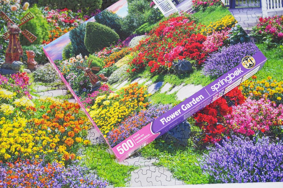 Flower Garden 500 Piece Jigsaw Puzzle by Springbok Puzzles - Springbok Puzzles - Jigsaw Puzzles - The Puzzle Center
