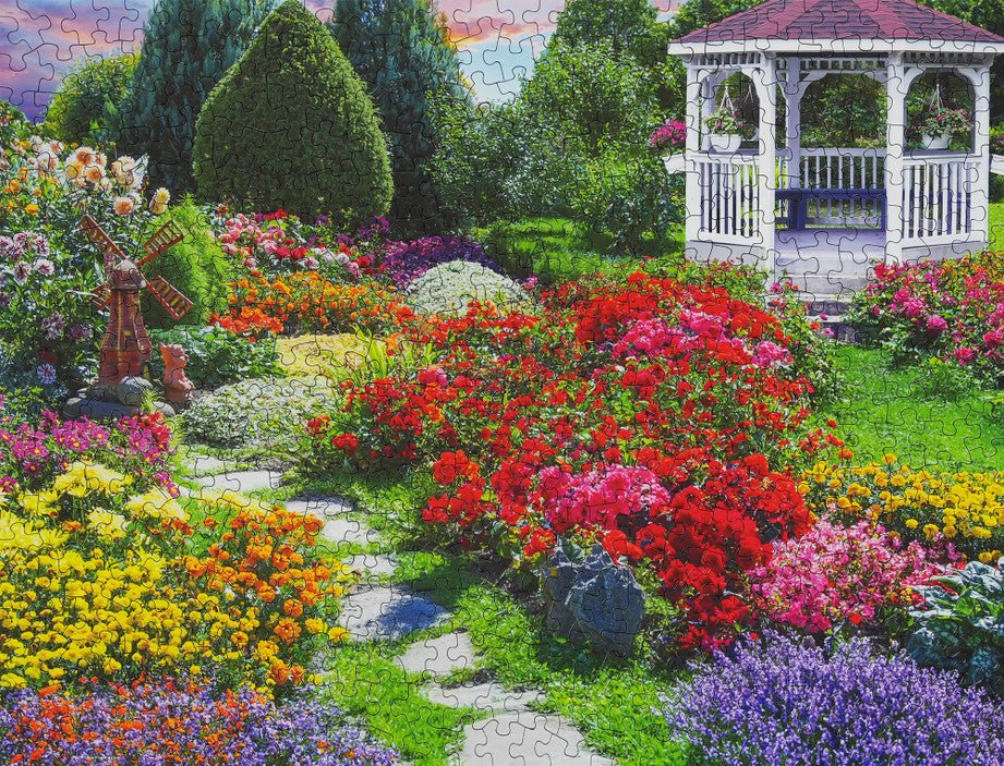 Flower Garden 500 Piece Jigsaw Puzzle by Springbok Puzzles - Springbok Puzzles - Jigsaw Puzzles - The Puzzle Center
