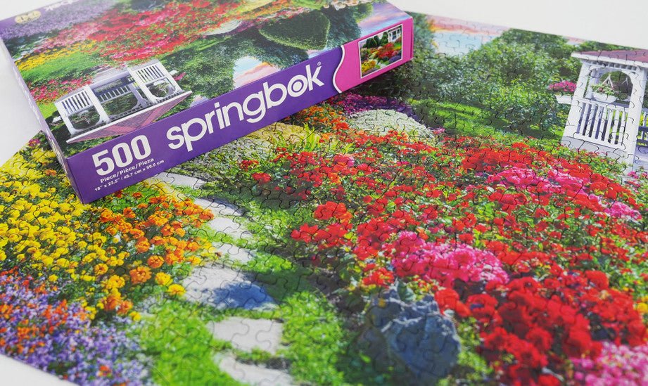 Flower Garden 500 Piece Jigsaw Puzzle by Springbok Puzzles - Springbok Puzzles - Jigsaw Puzzles - The Puzzle Center