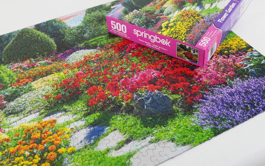 Flower Garden 500 Piece Jigsaw Puzzle by Springbok Puzzles - Springbok Puzzles - Jigsaw Puzzles - The Puzzle Center