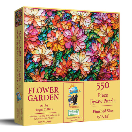 Flower Garden 550 Piece Floral Puzzle by SunsOut Puzzles - SunsOut - Jigsaw Puzzles - The Puzzle Center - 