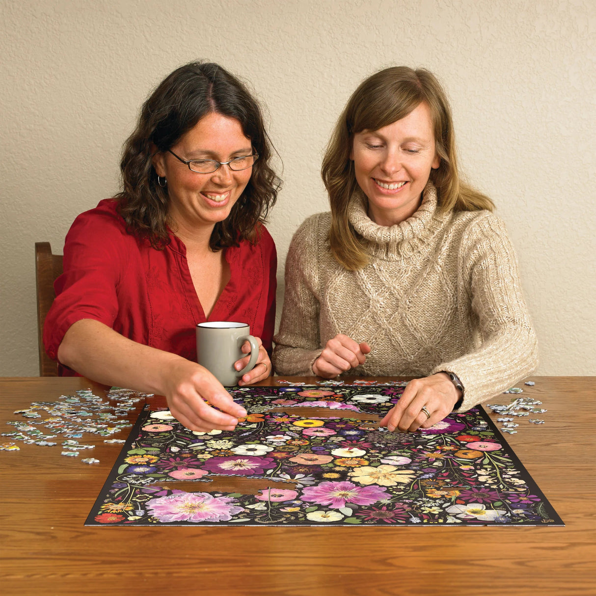 Flower Press: Little Hollow & Red Daisy 500 Piece Jigsaw Puzzle | Cobble Hill Puzzles - Jigsaw Puzzles - The Puzzle Center