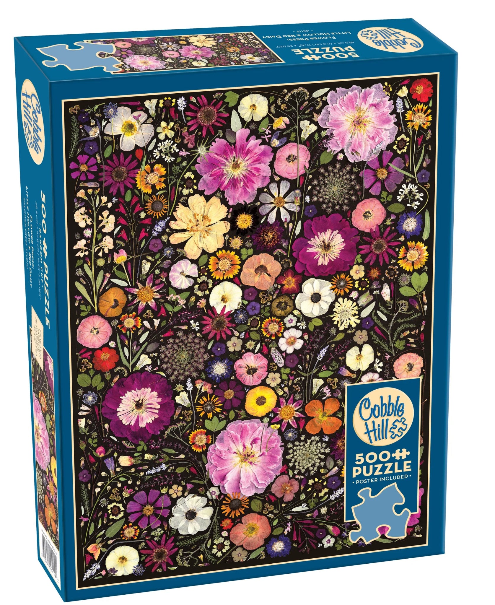 Flower Press Red Daisy 500pc Puzzle – The Puzzle Center