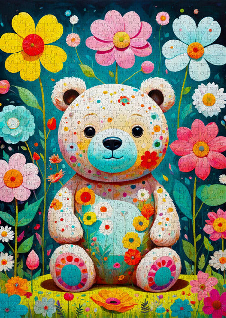 Flower Teddy Bear 1000 Piece Jigsaw Puzzle | Enjoy Puzzles - Jigsaw Puzzles - The Puzzle Center
