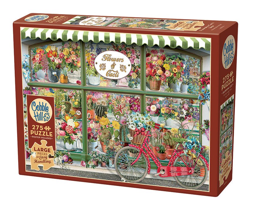 Flowers and Cacti Shop 275 Piece Easy Handling Jigsaw Puzzle | Cobble Hill - Jigsaw Puzzles - The Puzzle Center