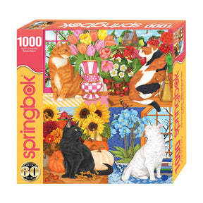 Four Seasons of Cats 1000 Piece Jigsaw Puzzle | Springbok Puzzles - Springbok Puzzles - Jigsaw Puzzles - The Puzzle Center