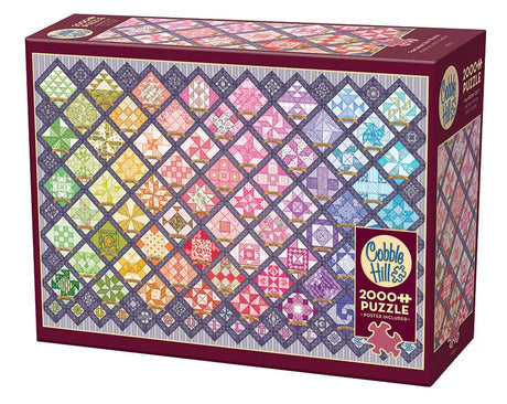 Four Square Quilt Blocks 2000 Piece Jigsaw Puzzle | Cobble Hill - Jigsaw Puzzles - The Puzzle Center