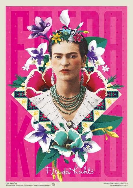 Frida Kahlo Pink 1000 Piece Jigsaw Puzzle by Flame Tree - Flame Tree - Jigsaw Puzzles - The Puzzle Center - 