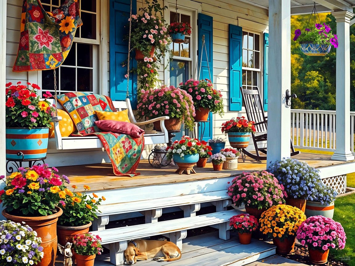 Front Porch 500 Piece Jigsaw Puzzle | Springbok Puzzles - Springbok Puzzles - Jigsaw Puzzles - The Puzzle Center