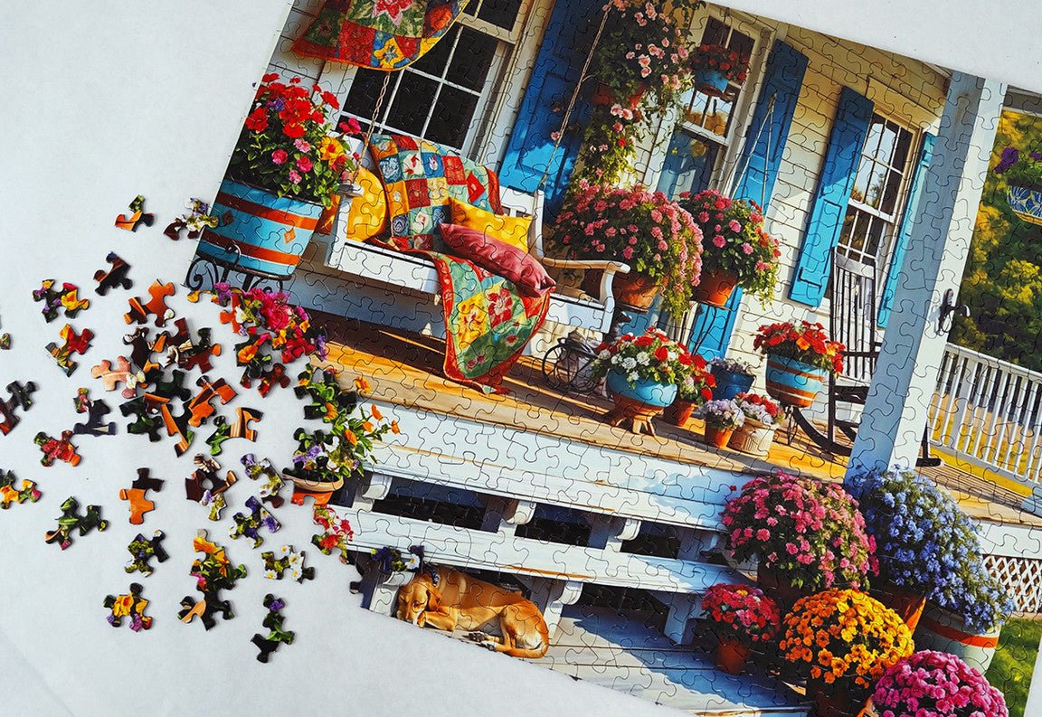 Front Porch 500 Piece Jigsaw Puzzle | Springbok Puzzles - Springbok Puzzles - Jigsaw Puzzles - The Puzzle Center
