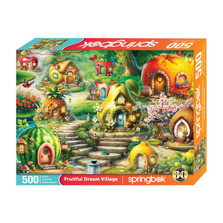Fruitful Dream Village 500 Piece Jigsaw Puzzle | Springbok Puzzles - Springbok Puzzles - Jigsaw Puzzles - The Puzzle Center