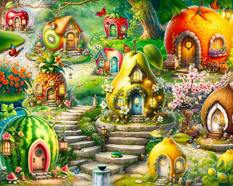 Fruitful Dream Village 500 Piece Jigsaw Puzzle | Springbok Puzzles - Springbok Puzzles - Jigsaw Puzzles - The Puzzle Center