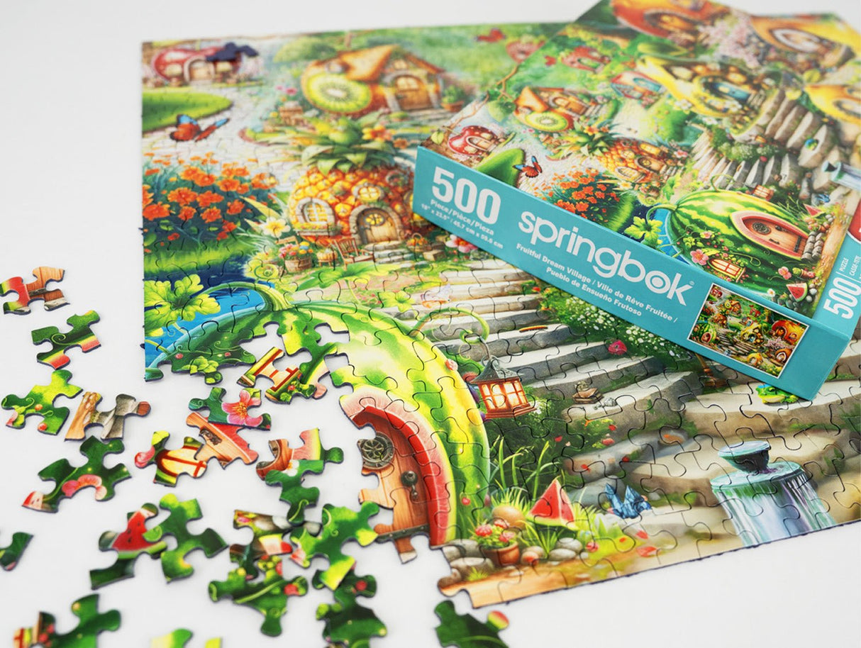 Fruitful Dream Village 500 Piece Jigsaw Puzzle | Springbok Puzzles - Springbok Puzzles - Jigsaw Puzzles - The Puzzle Center