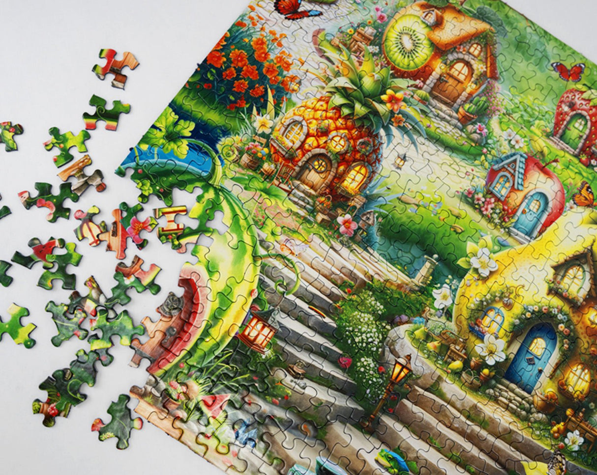Fruitful Dream Village 500 Piece Jigsaw Puzzle | Springbok Puzzles - Springbok Puzzles - Jigsaw Puzzles - The Puzzle Center