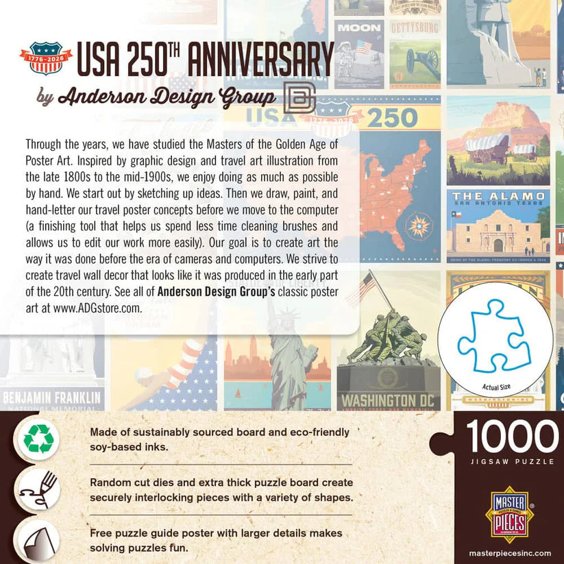 Vintage Posters - USA 250th Anniversary 1000 Piece Jigsaw Puzzle | Masterpieces