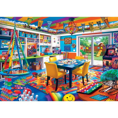Game Night Central 500 Piece Jigsaw Puzzle | Masterpieces - Jigsaw Puzzles - The Puzzle Center