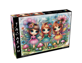 Garden Fairy Trio 1000 Piece Jigsaw Puzzle | JaCaRou Puzzles - Jigsaw Puzzles - The Puzzle Center