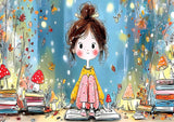 Girl & Books 1000 Piece Jigsaw Puzzle | Yazz - Jigsaw Puzzles - The Puzzle Center