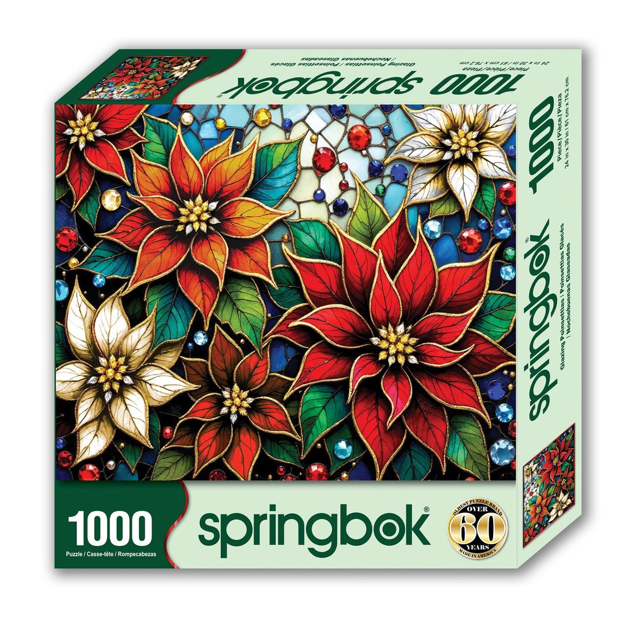 Glazing Poinsettias 1000 Piece Jigsaw Puzzle | Springbok Puzzles - Springbok Puzzles - Jigsaw Puzzles - The Puzzle Center