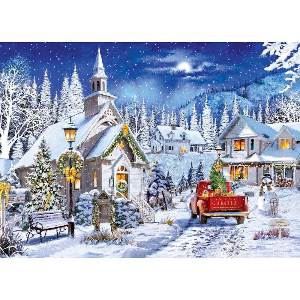 Glitter & Gold - Chapel's Winter Light 1000 Piece Jigsaw Puzzle | Masterpieces Puzzles - Jigsaw Puzzles - The Puzzle Center