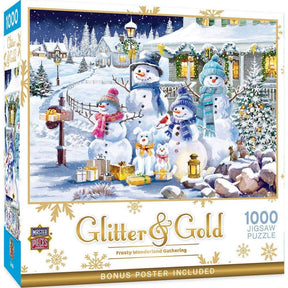 Glitter & Gold - Frosty Wonderland Gathering 1000 Piece Jigsaw Puzzle | Masterpieces Puzzles - Jigsaw Puzzles - The Puzzle Center