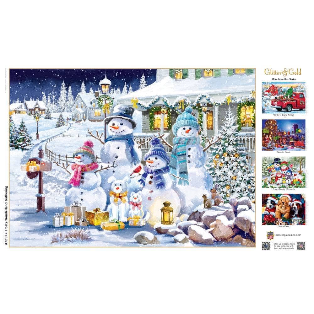 Glitter & Gold - Frosty Wonderland Gathering 1000 Piece Jigsaw Puzzle | Masterpieces Puzzles - Jigsaw Puzzles - The Puzzle Center