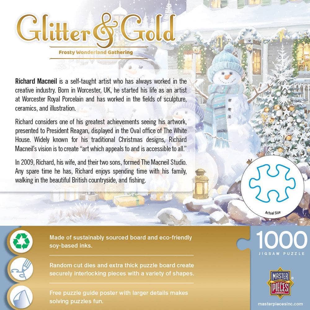 Glitter & Gold - Frosty Wonderland Gathering 1000 Piece Jigsaw Puzzle | Masterpieces Puzzles - Jigsaw Puzzles - The Puzzle Center
