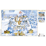 Glitter & Gold - Snowman's Shimmer 1000 Piece Jigsaw Puzzle | Masterpieces Puzzles - Jigsaw Puzzles - The Puzzle Center