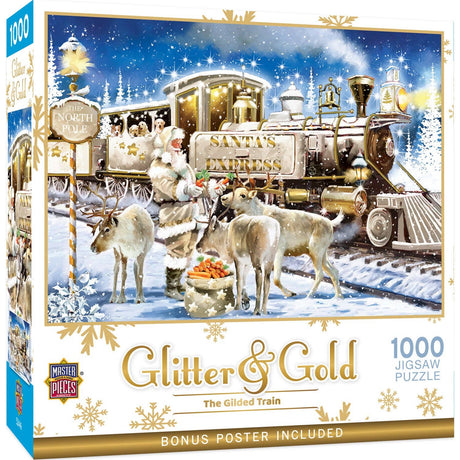 Glitter & Gold - The Gilded Train 1000 Piece Jigsaw Puzzle | Masterpieces Puzzles - Jigsaw Puzzles - The Puzzle Center