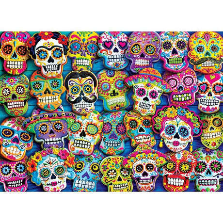 Glow in the Dark - Sugar Skull Cookies 1000 Piece Jigsaw Puzzle | Masterpieces Puzzles - Jigsaw Puzzles - The Puzzle Center