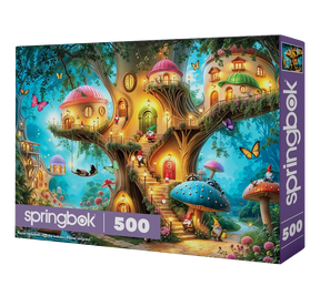 Gnome Treehouse Village 500 Piece Jigsaw Puzzle | Springbok Puzzles - Jigsaw Puzzles - The Puzzle Center