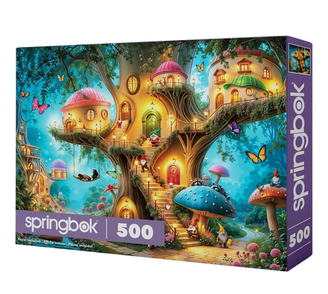 Gnome Treehouse Village 500 Piece Jigsaw Puzzle | Springbok Puzzles - Jigsaw Puzzles - The Puzzle Center