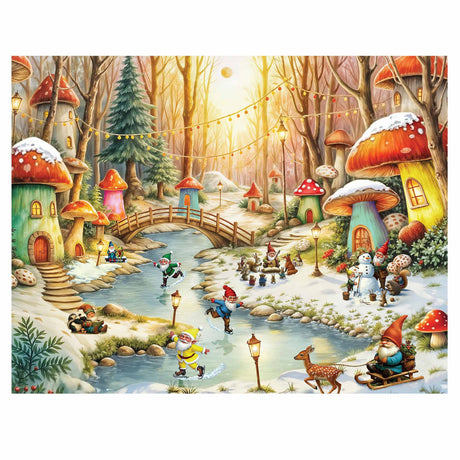 Gnomeland In Winter 500 Piece Jigsaw Puzzle | Springbok Puzzles