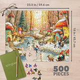 Gnomeland In Winter 500 Piece Jigsaw Puzzle | Springbok Puzzles