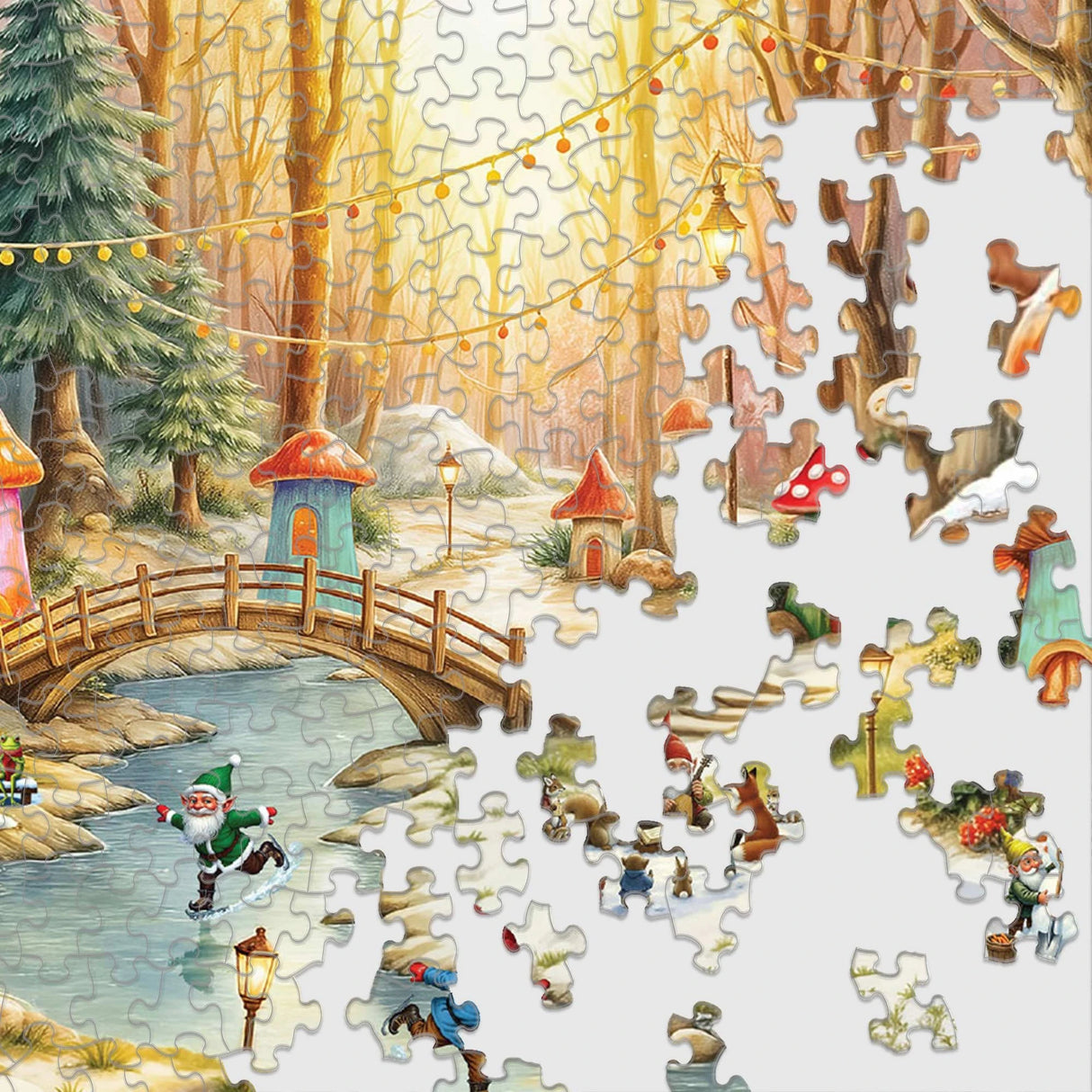 Gnomeland In Winter 500 Piece Jigsaw Puzzle | Springbok Puzzles