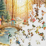 Gnomeland In Winter 500 Piece Jigsaw Puzzle | Springbok Puzzles